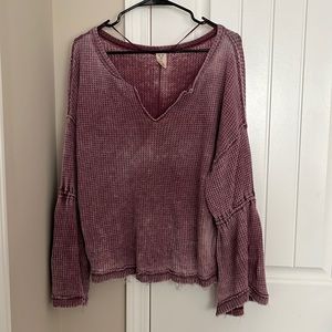 Free people purple/maroon top